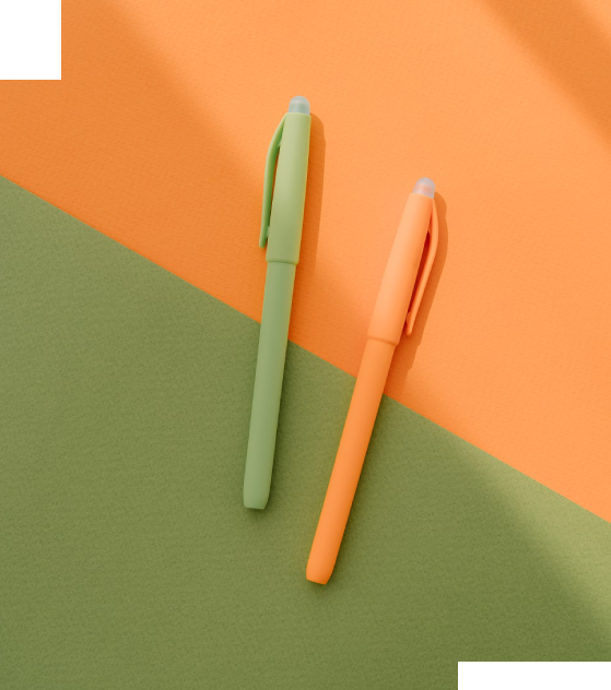 Two water-based felt-tip pens